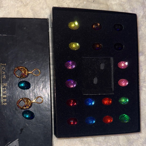 Joan Rivers Vibrant Gemstone Earrings Set - Picture 3 of 3